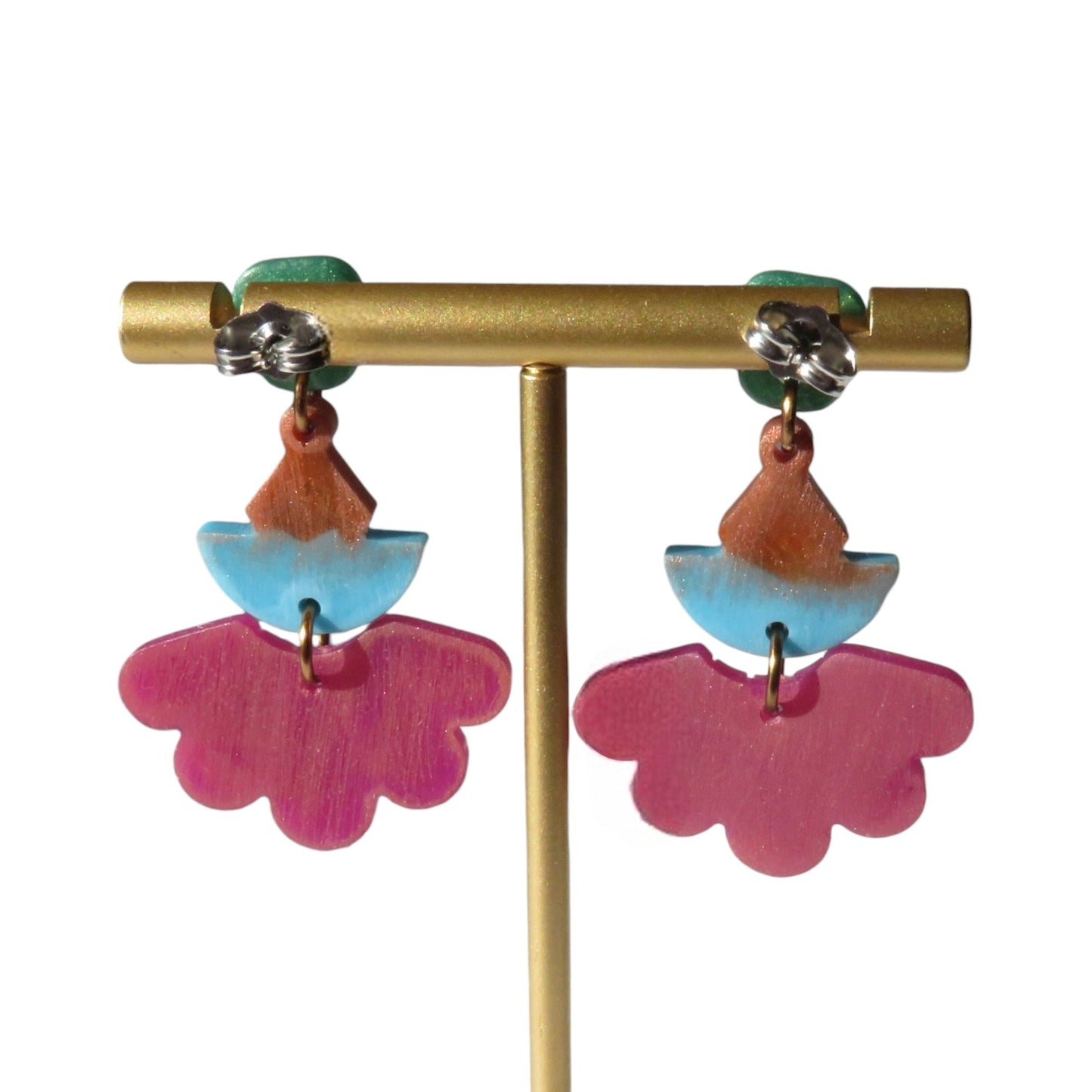 Pendientes largos de resina estilo gypsy