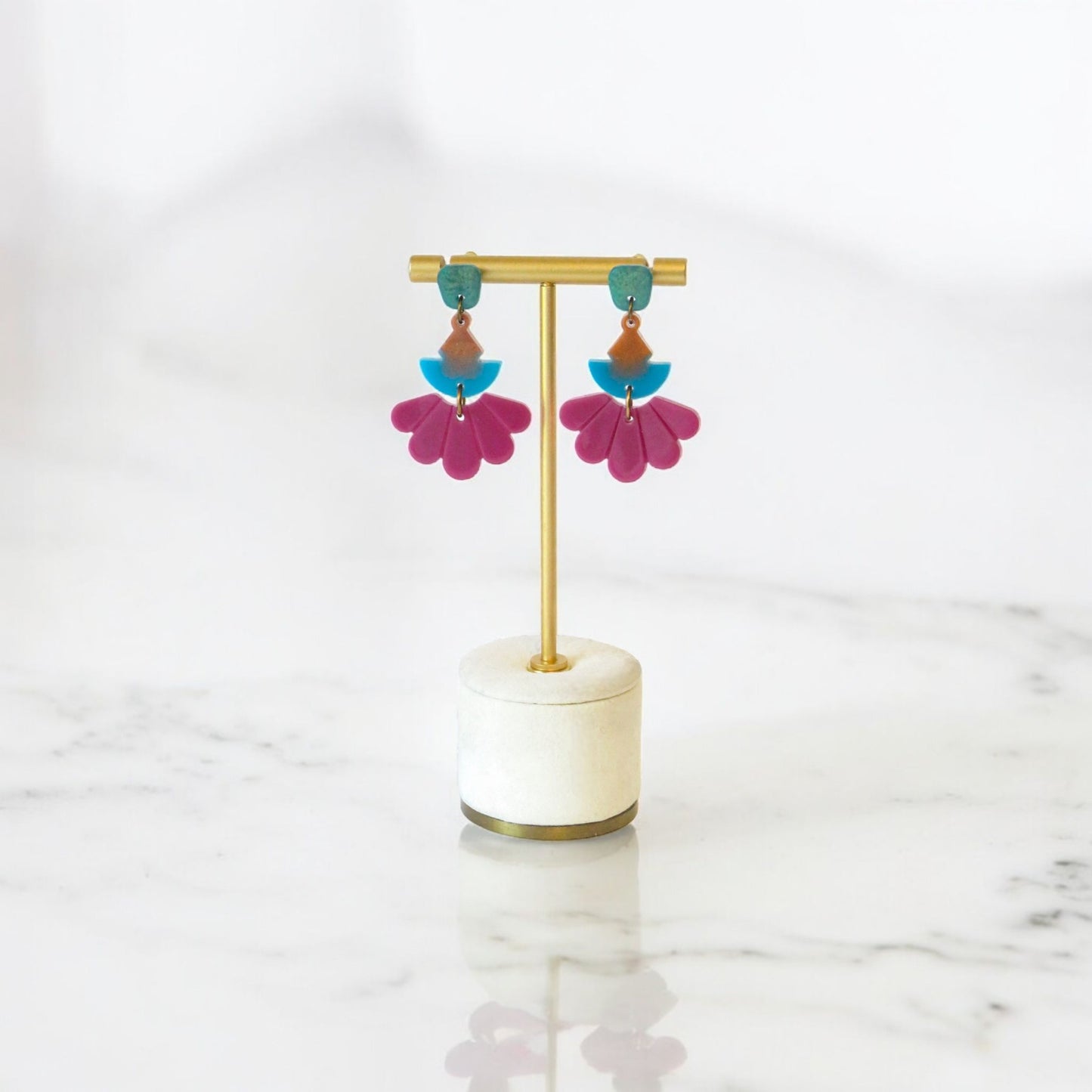 Pendientes largos de resina estilo gypsy