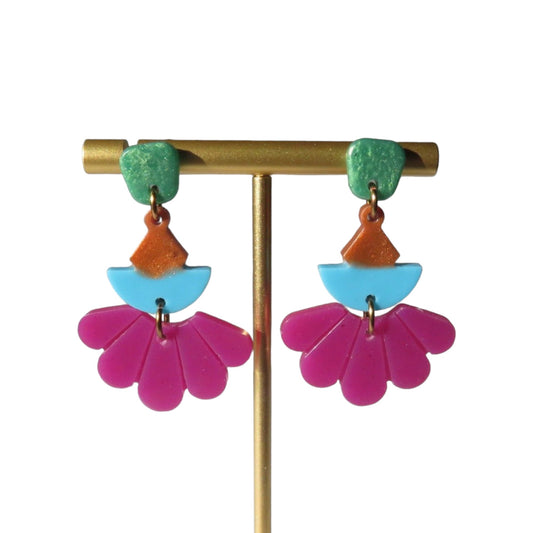 Pendientes largos de resina estilo gypsy
